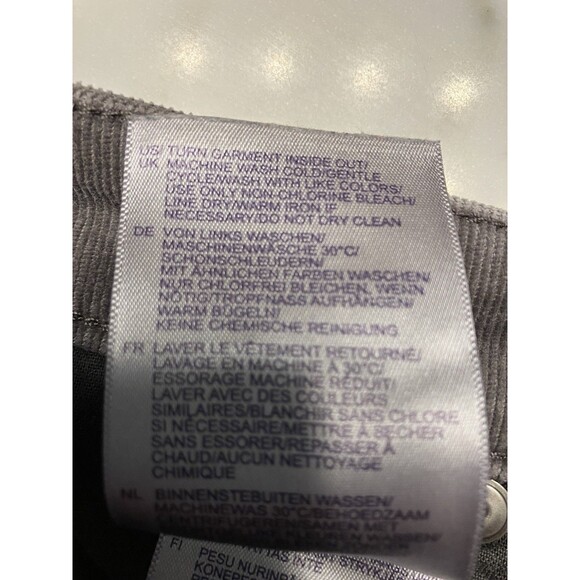 NYDJ Womens Petite Gray Corduroy Pants Size 8P - Picture 4 of 7